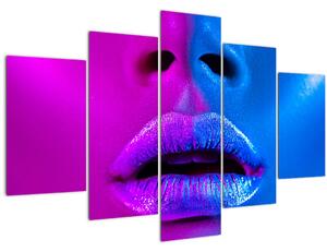 Slika obarvanih ustnic (150x105 cm)