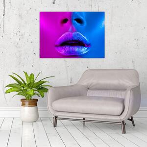 Slika obarvanih ustnic (70x50 cm)