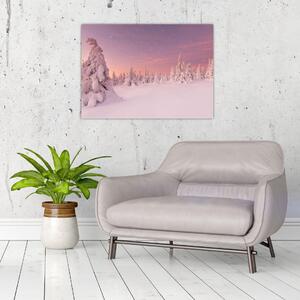 Slika - Drevesa pod snežno odejo (70x50 cm)
