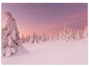 Slika - Drevesa pod snežno odejo (70x50 cm)