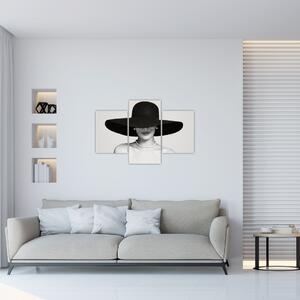 Slika - Ženska s klobukom (90x60 cm)
