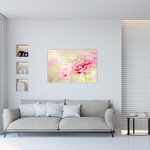Slika - Rožnata roža, akvarel (90x60 cm)