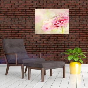 Slika - Rožnata roža, akvarel (70x50 cm)