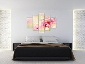 Slika - Rožnata roža, akvarel (150x105 cm)