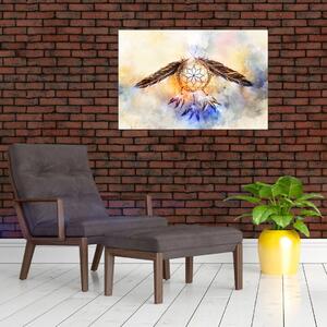 Slika - Lovilec sanj s perjem (90x60 cm)