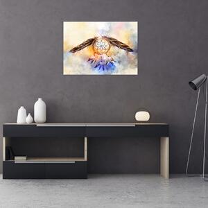 Slika - Lovilec sanj s perjem (70x50 cm)