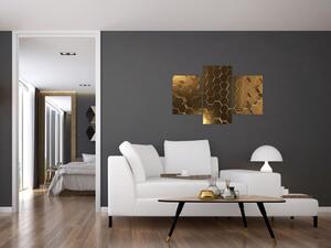 Slika - Zlati šesterokotniki (90x60 cm)