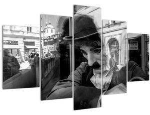 Slika - Charles Chaplin v Pragi (150x105 cm)