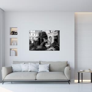 Slika - Charles Chaplin v Pragi (90x60 cm)