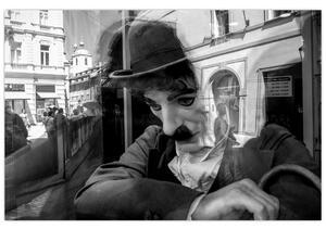 Slika - Charles Chaplin v Pragi (90x60 cm)