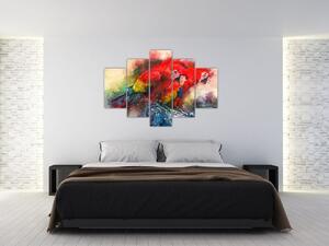 Slika rdeče papige ara (150x105 cm)