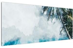 Slika palme nad morjem (120x50 cm)