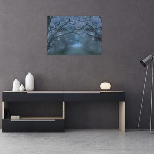 Slika gozda v megli (70x50 cm)