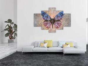 Slika - Steampunk metulj (150x105 cm)