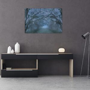Slika gozda v megli (90x60 cm)