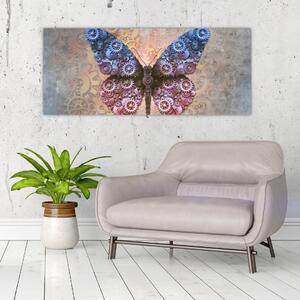 Slika - Steampunk metulj (120x50 cm)