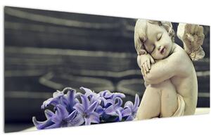 Slika angela z rožo (120x50 cm)