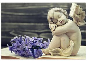 Slika angela z rožo (90x60 cm)