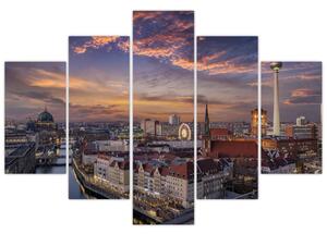 Slika - Sončni zahod nad Berlinom (150x105 cm)