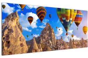 Slika - Baloni na vroč zrak, Kapadokija, Turčija. (120x50 cm)