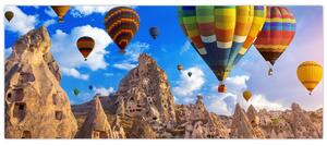 Slika - Baloni na vroč zrak, Kapadokija, Turčija. (120x50 cm)