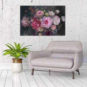 Slika - Vrtne rože (90x60 cm)