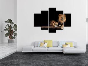 Slika - Lev in levinja (150x105 cm)
