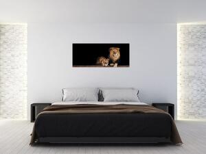 Slika - Lev in levinja (120x50 cm)