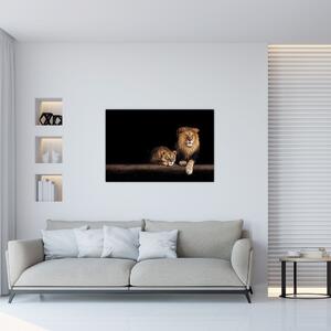 Slika - Lev in levinja (90x60 cm)