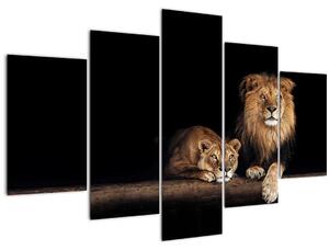 Slika - Lev in levinja (150x105 cm)