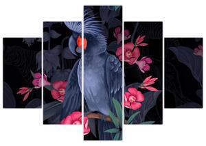 Slika - Papiga med rožami (150x105 cm)