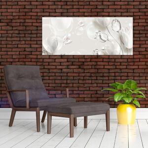 Slika - Tulipani med mehurčki (120x50 cm)