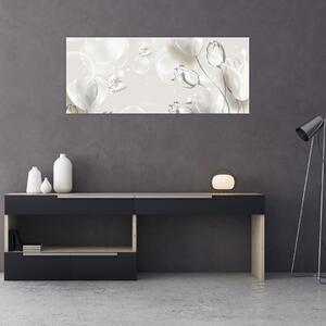 Slika - Tulipani med mehurčki (120x50 cm)