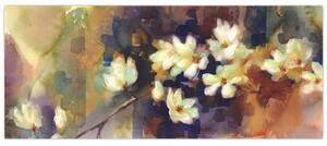 Slika - Bele magnolije, slika (120x50 cm)