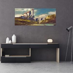 Slika - Srednjeveški grad (120x50 cm)
