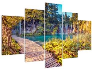 Slika - Plitvička jezera, Hrvaška (150x105 cm)