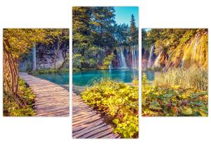 Slika - Plitvička jezera, Hrvaška (90x60 cm)