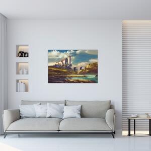 Slika - Srednjeveški grad (90x60 cm)