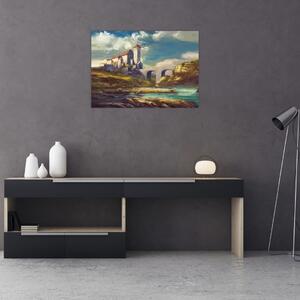 Slika - Srednjeveški grad (70x50 cm)