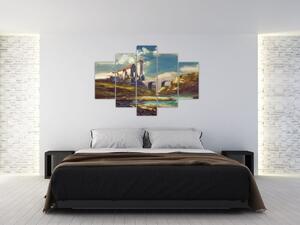 Slika - Srednjeveški grad (150x105 cm)