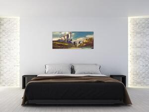 Slika - Srednjeveški grad (120x50 cm)