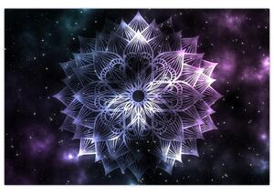 Slika - Lotusova mandala v vesolju (90x60 cm)