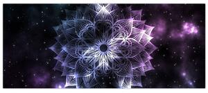 Slika - Lotusova mandala v vesolju (120x50 cm)