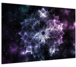Slika - Lotusova mandala v vesolju (90x60 cm)
