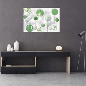 Slika - Rože v krogih (90x60 cm)