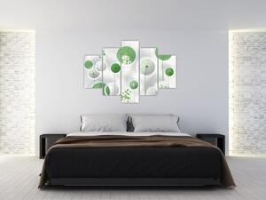 Slika - Rože v krogih (150x105 cm)