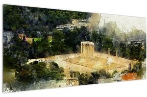 Slika - Zeusov tempelj, Atene, Grčija (120x50 cm)