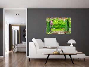 Slika - Čarobni vrt z labodi (90x60 cm)