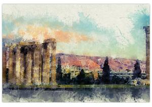 Slika - Akropola, Atene, Grčija (90x60 cm)