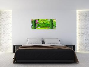 Slika - Čarobni vrt z labodi (120x50 cm)